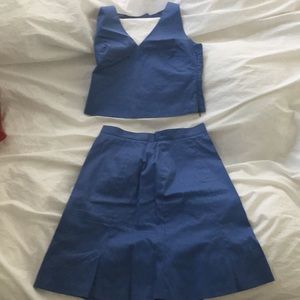 Basique Royal blue-Halter separates A-line skirt